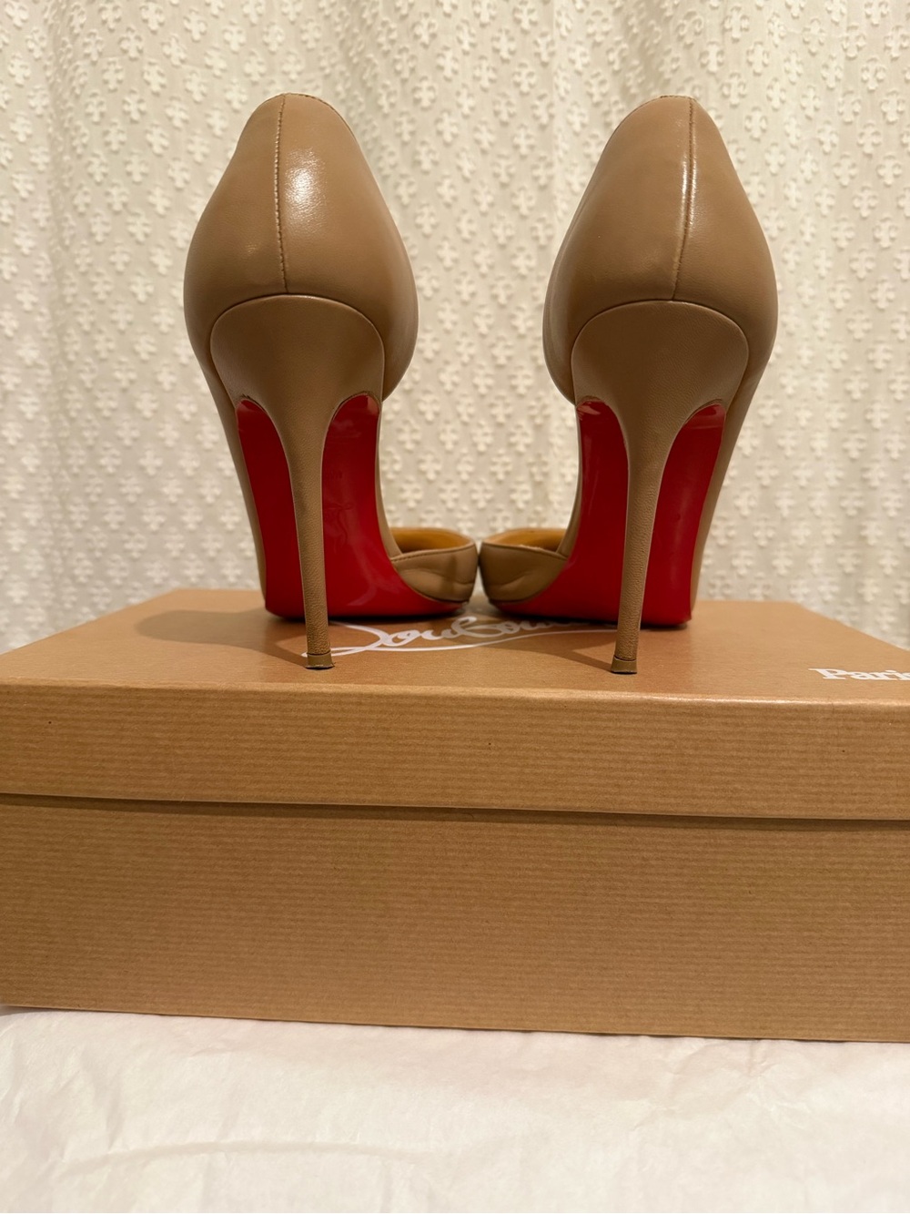 Christian Louboutin Nude d’Orsay Pointed-Toe Stiletto Pumps - Picture 4 of 15